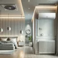 Dall e 2025 02 22 03 53 32 a modern and stylish image showcasing heating air conditioning and ventilation systems in a contemporary home interior the scene features a sleek w