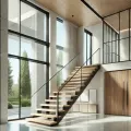 Dall e 2025 02 22 03 53 35 a modern and stylish image showcasing high quality windows doors and stairs in a contemporary home interior the scene features large floor to ceili